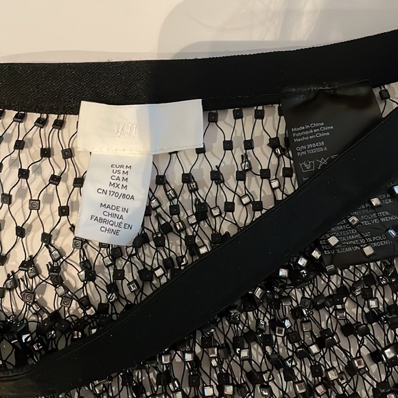 H&M Rhinestone Embellished Fishnet Skirt - size M ✨ - Picture 7 of 8